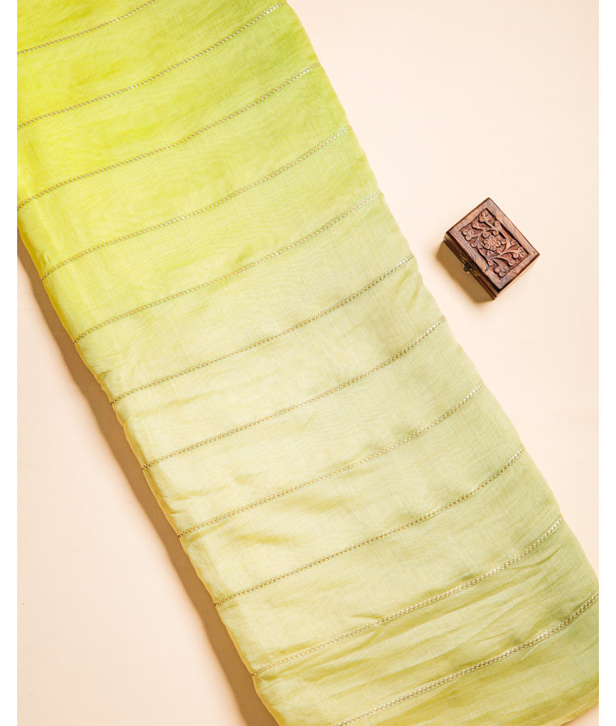 PURE MUL CHANDERI EMBROIDERED FABRIC