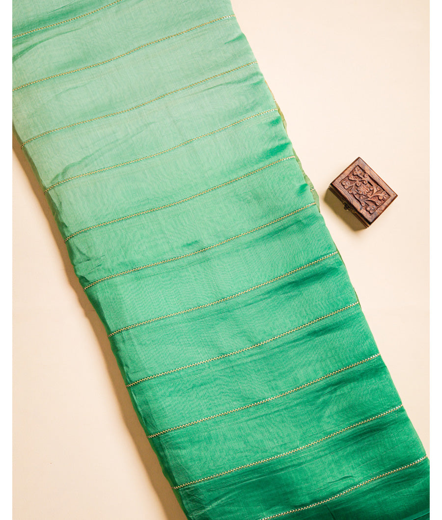 PURE MUL CHANDERI EMBROIDERED FABRIC