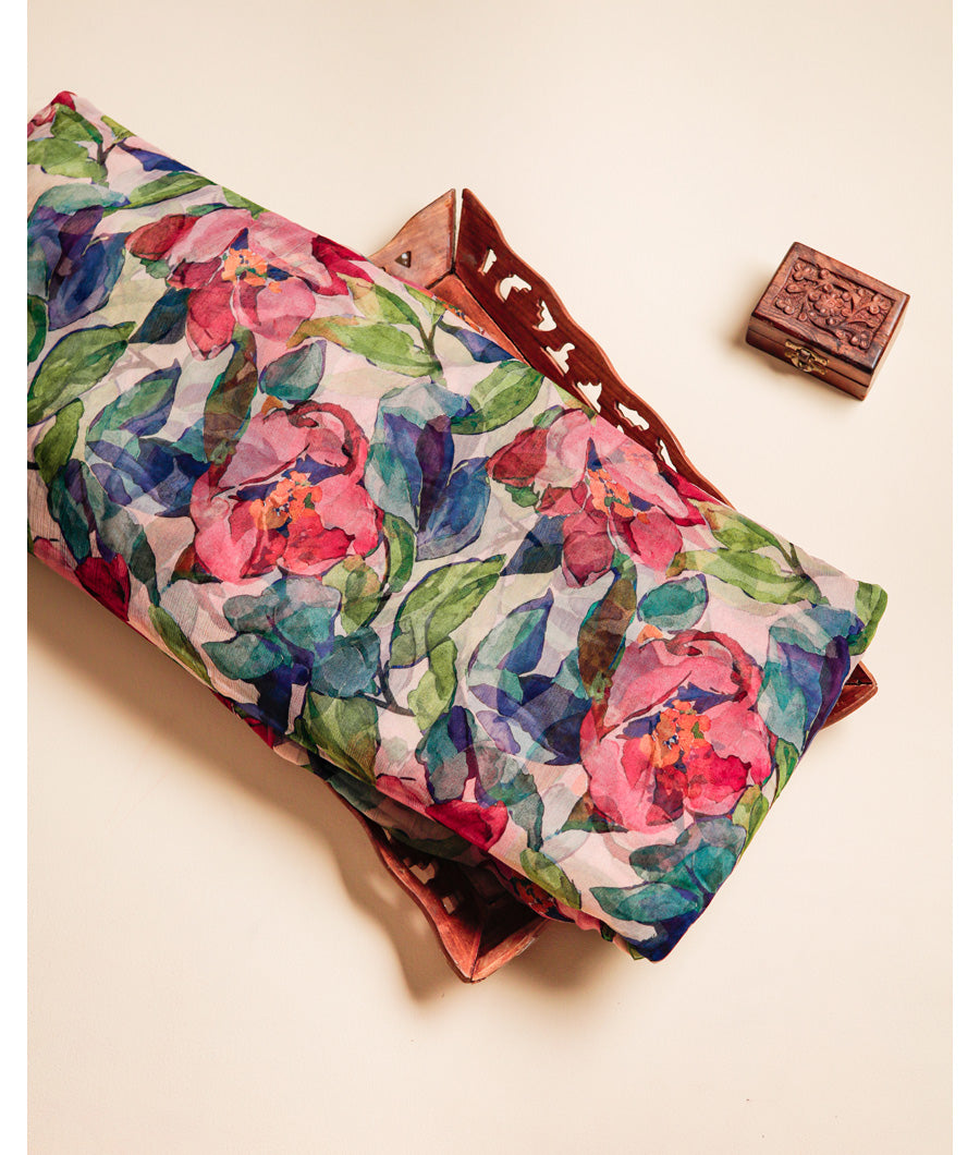 PURE CHIFFON PRINTED FABRIC