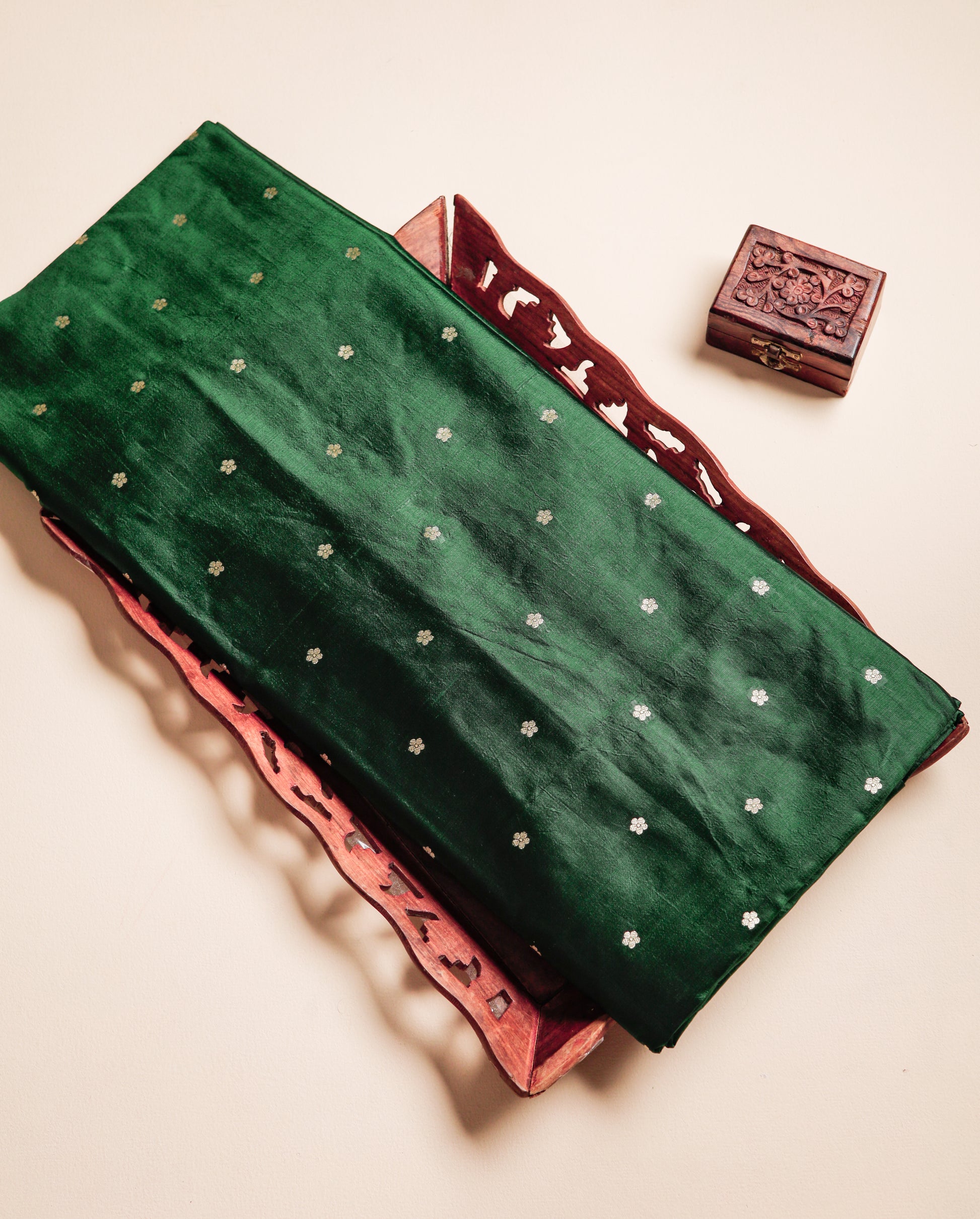 PURE BANARASI POONA SILK BUTTA FABRIC