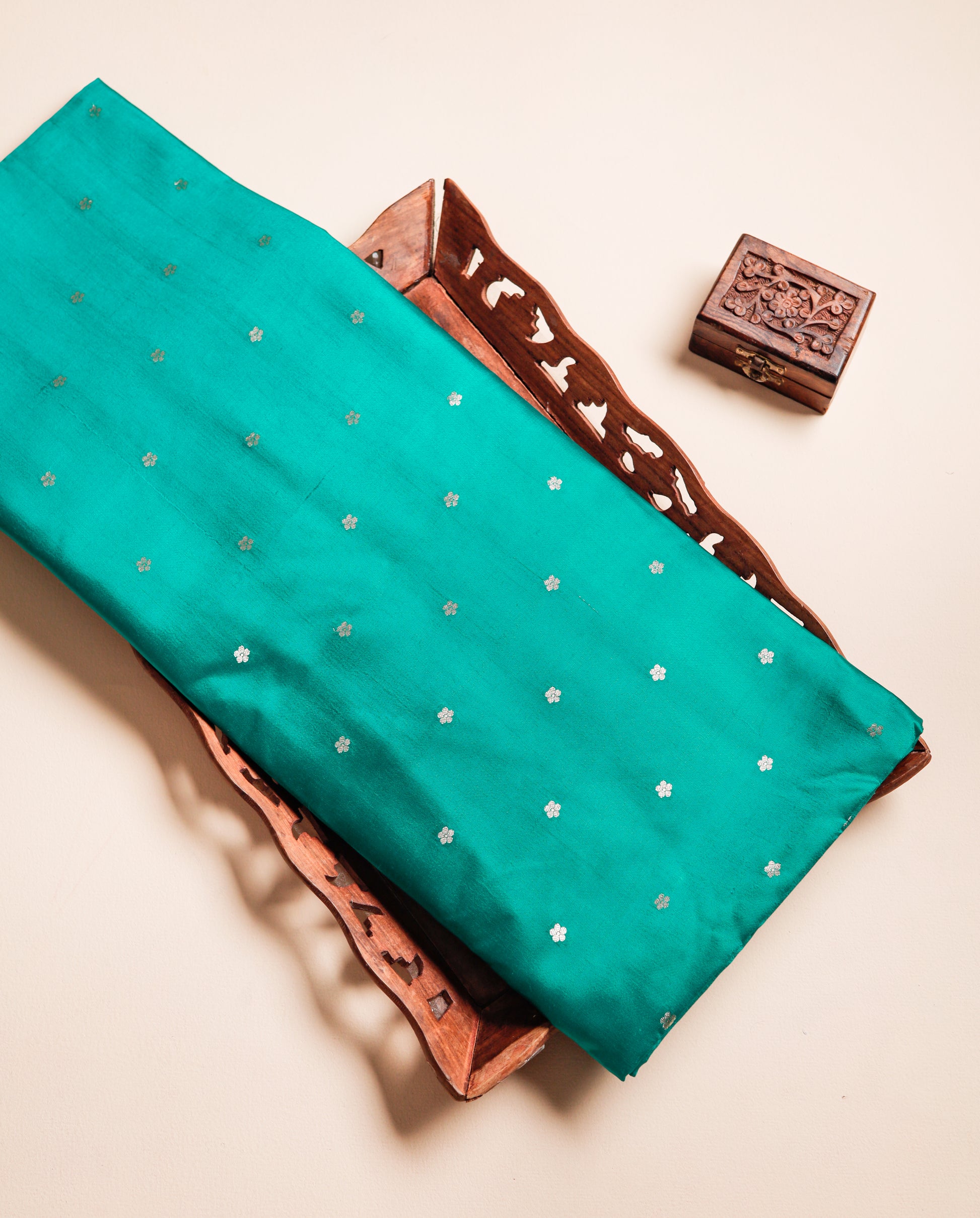 PURE BANARASI POONA SILK BUTTA FABRIC