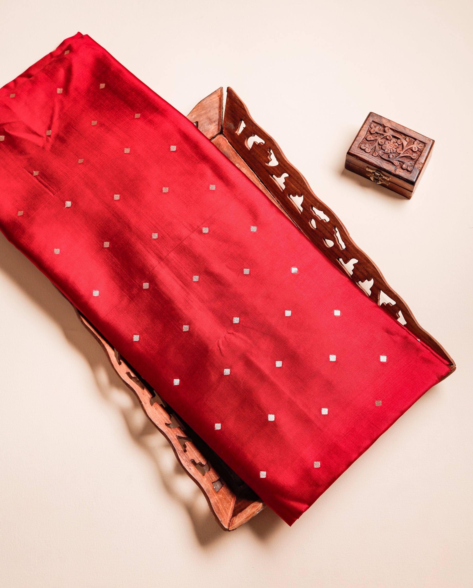 PURE BANARASI POONA SILK BUTTA FABRIC