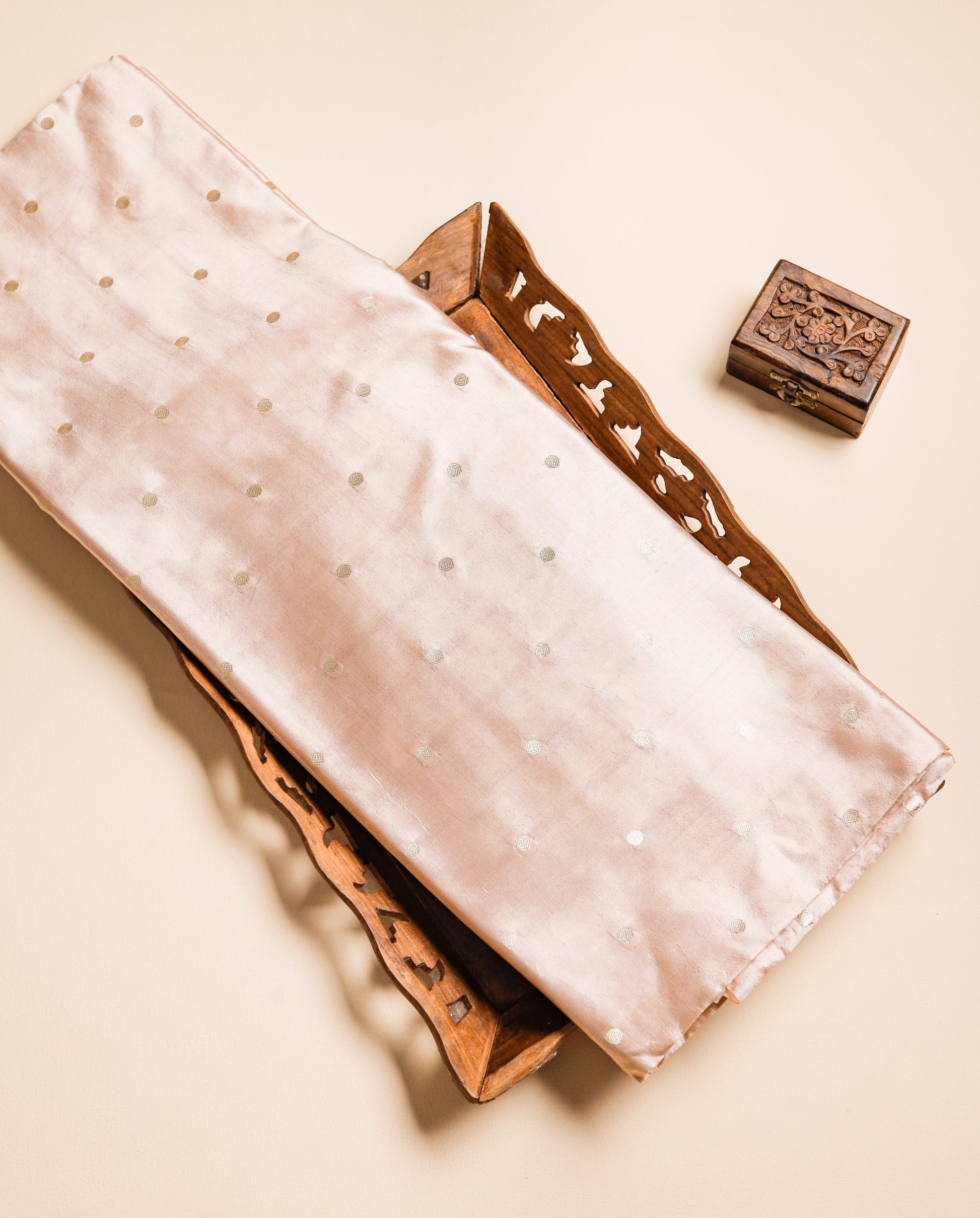 PURE BANARASI POONA SILK BUTTA FABRIC