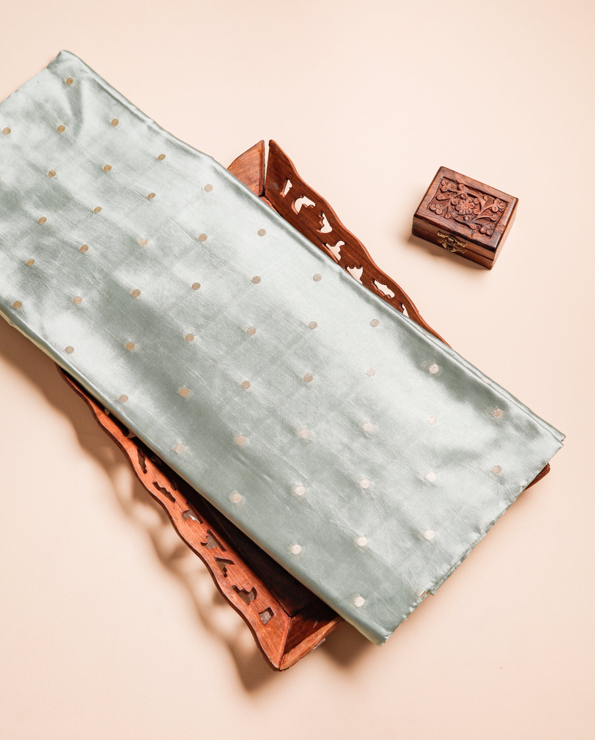 PURE BANARASI POONA SILK BUTTA FABRIC