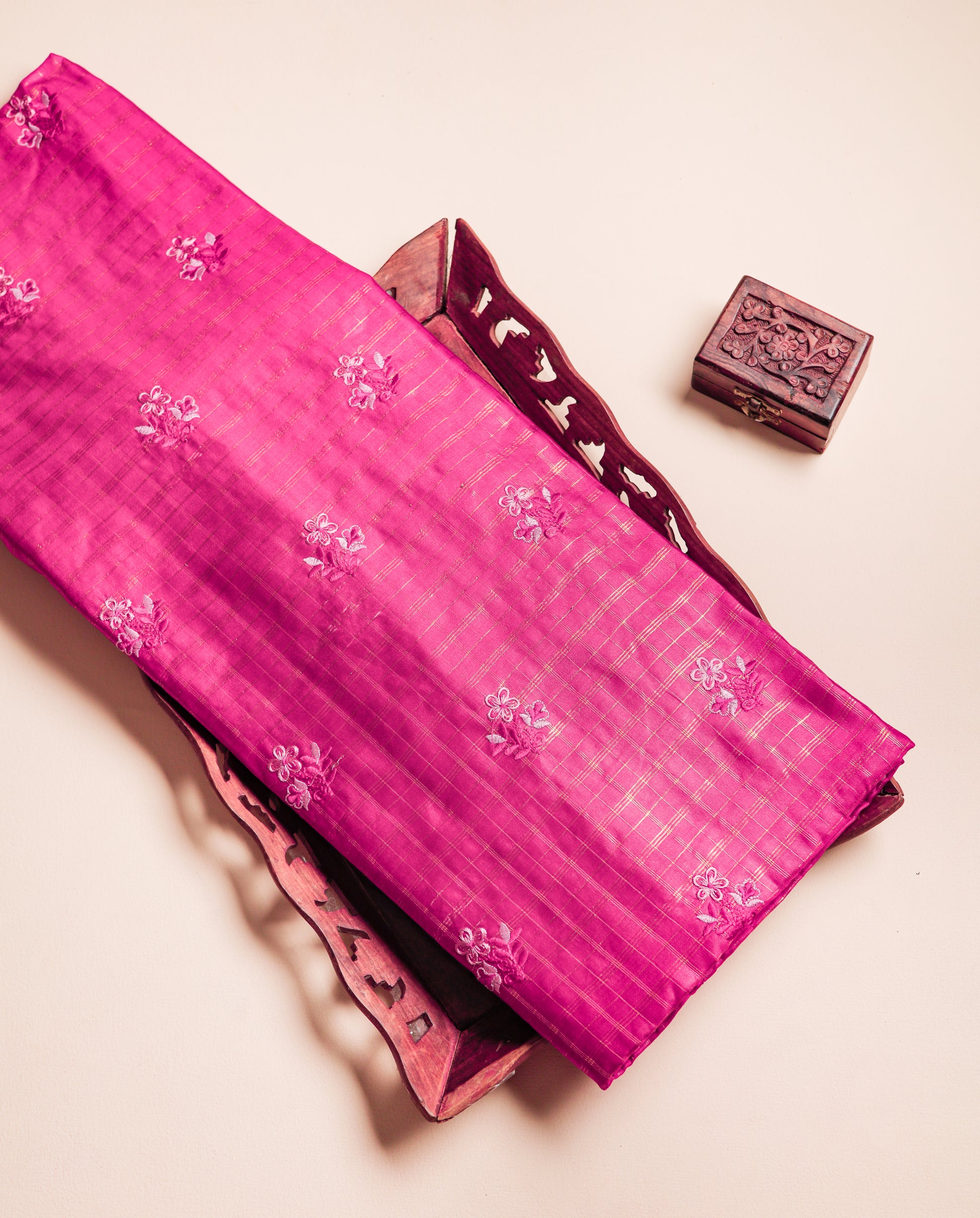 PURE BANARASI SILK EMBROIDERED FABRIC