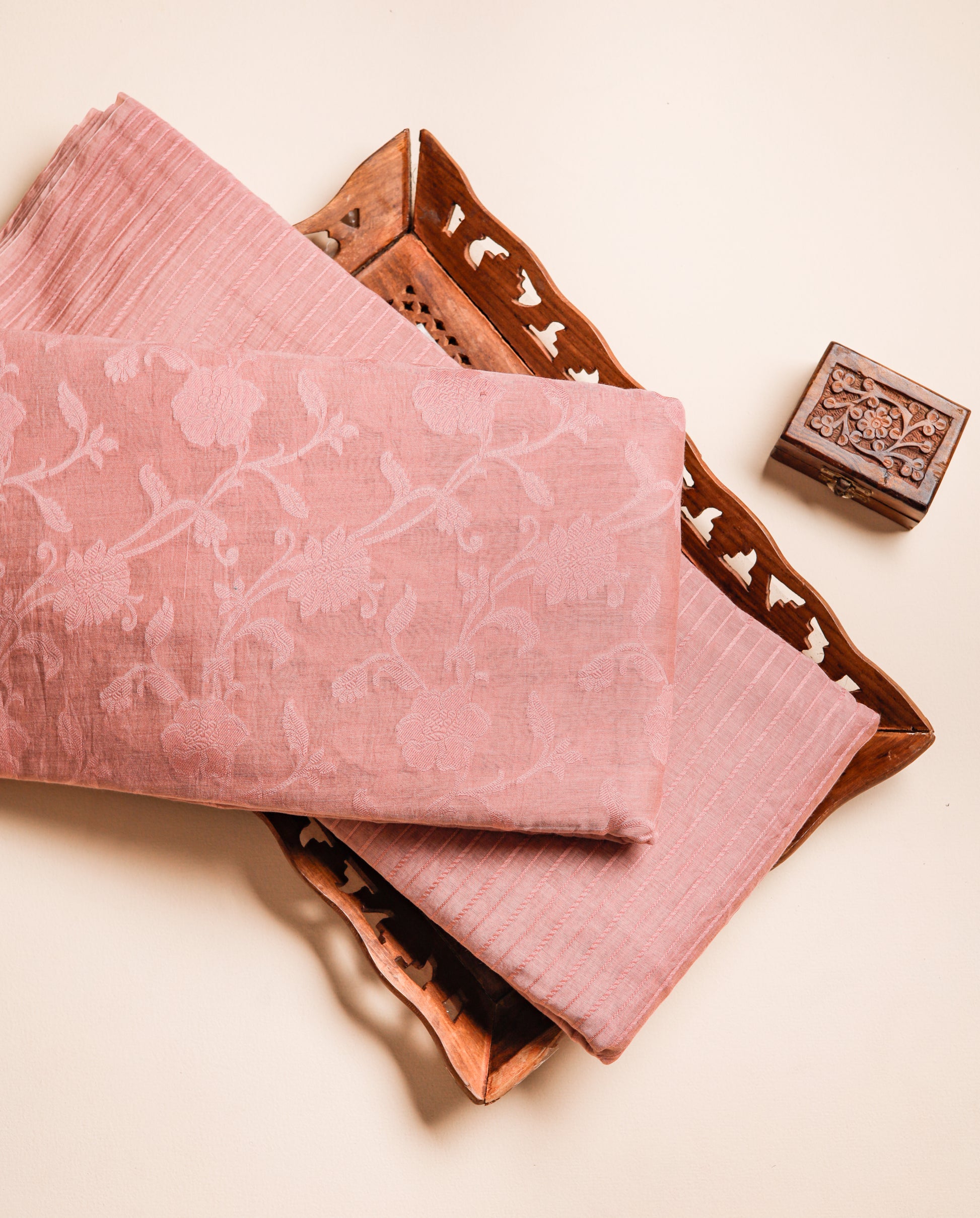 PURE MUL CHANDERI SELF EMBROIDERED FABRICS