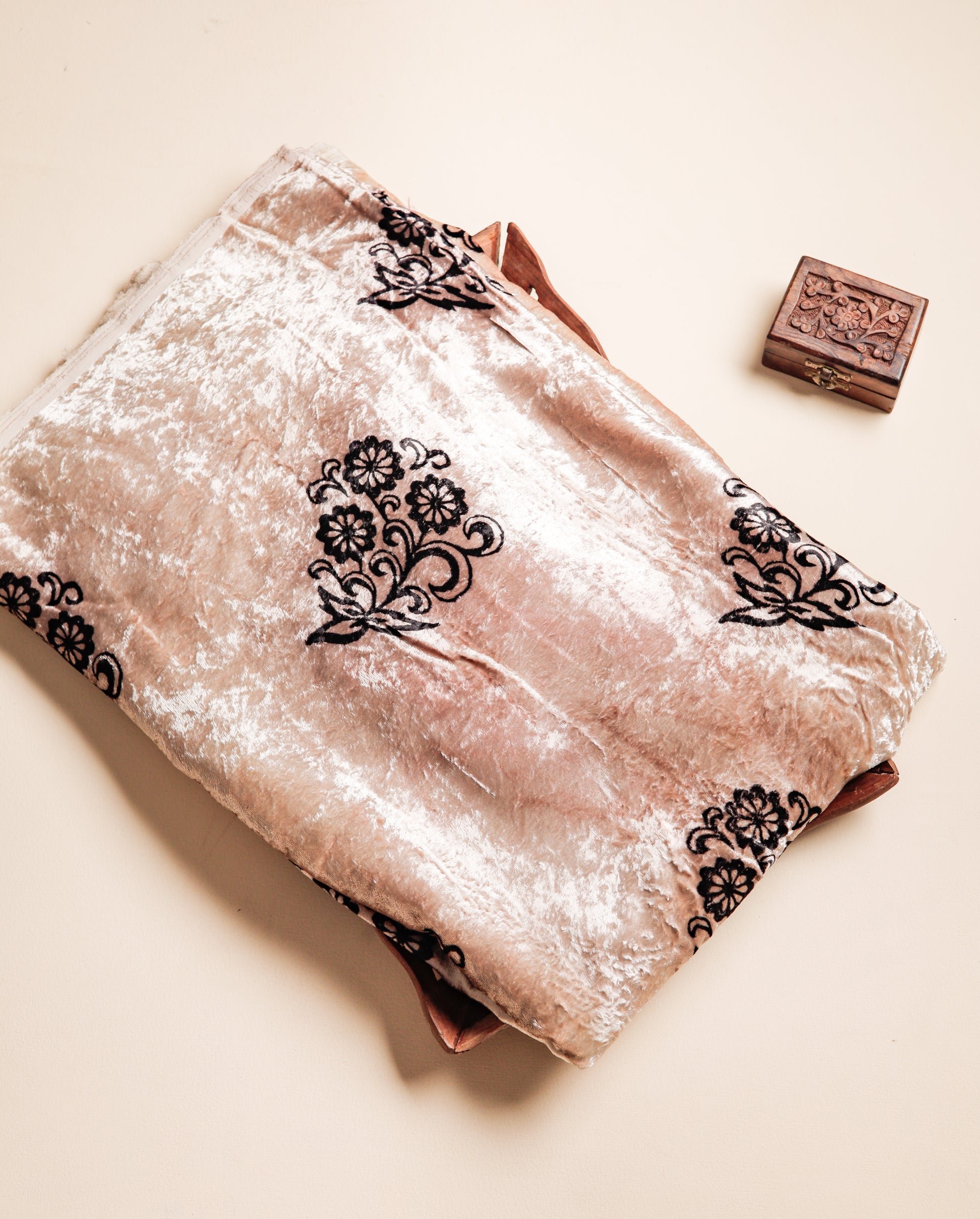 VELVET AJRAKH PRINTED FABRIC