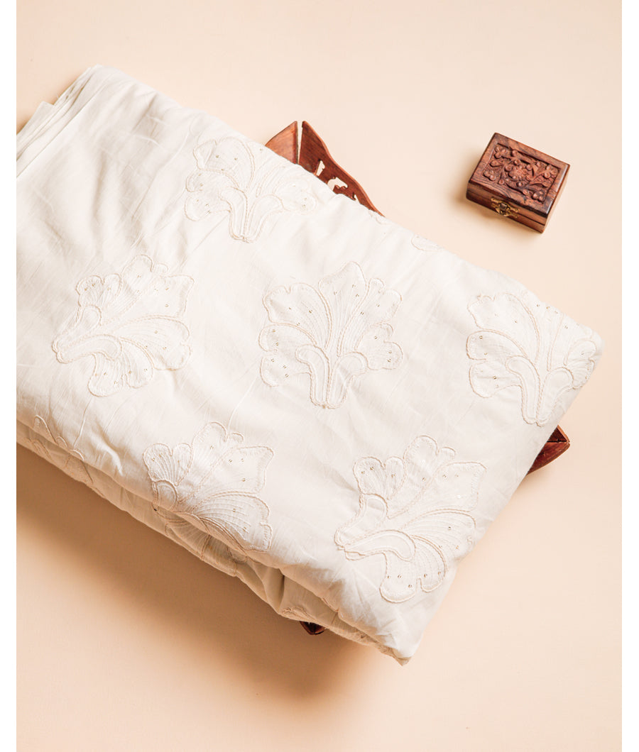 CHANDERI EMBROIDERED FABRIC