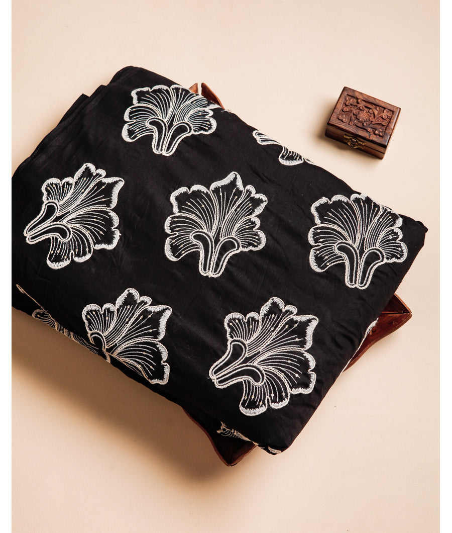 CHANDERI EMBROIDERED FABRIC