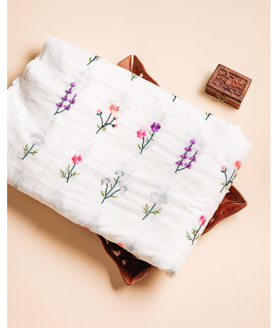 COTTON EMBROIDERED FABRIC