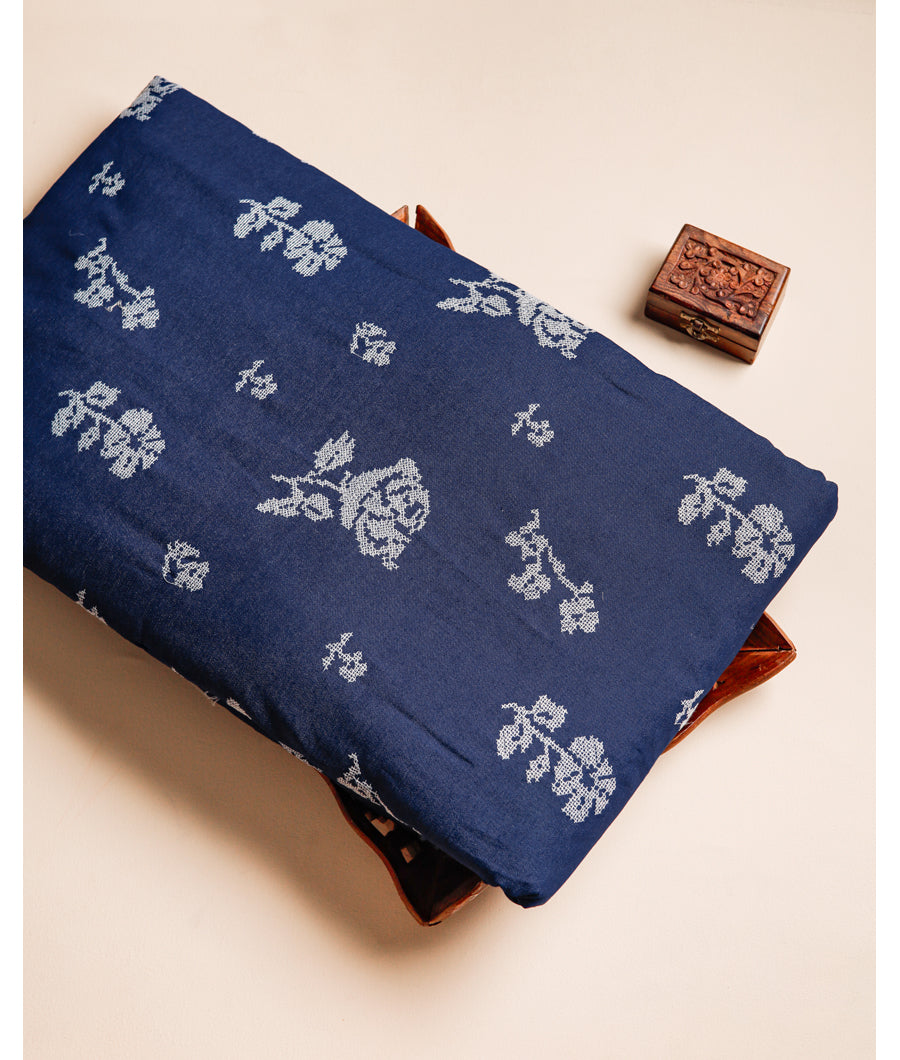 DENIM EMBROIDERED FABRIC