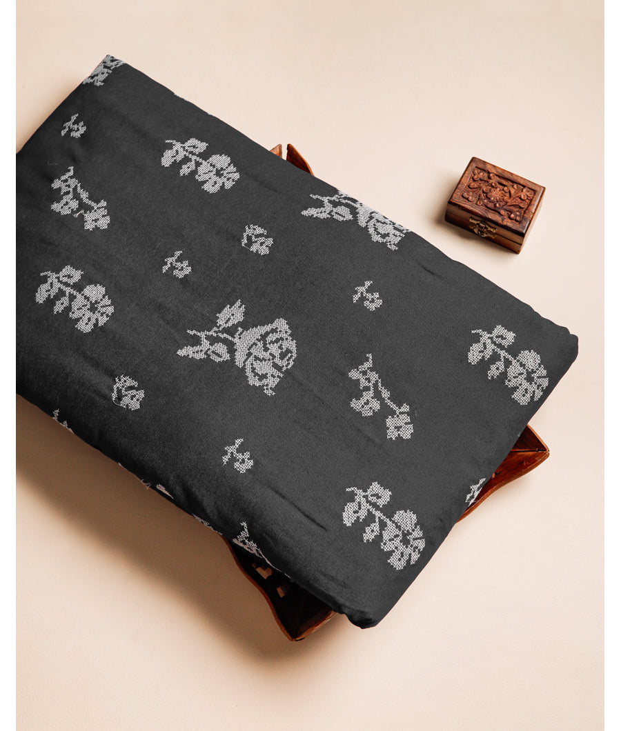 DENIM EMBROIDERED FABRIC