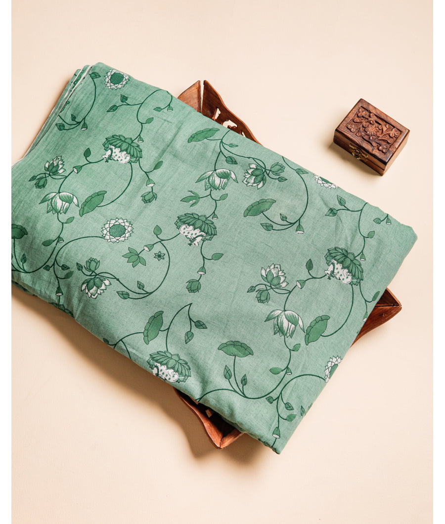 PURE MUL COTTON PICHWAI PRINTED FABRIC