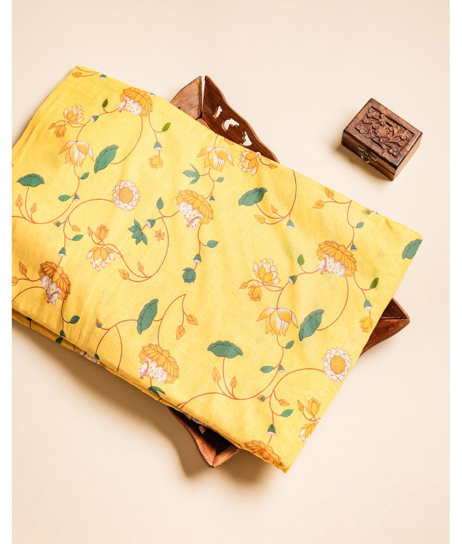 PURE MUL COTTON PICHWAI PRINTED FABRIC