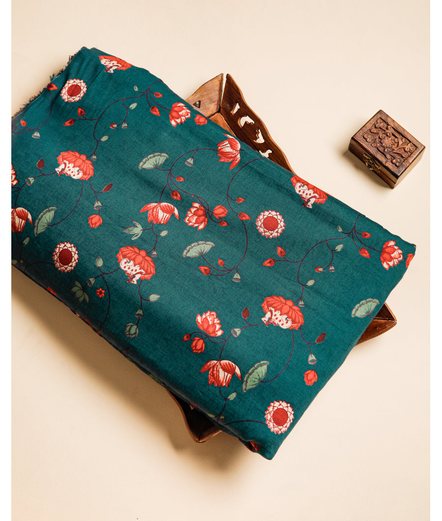 PURE MUL COTTON PICHWAI PRINTED FABRIC
