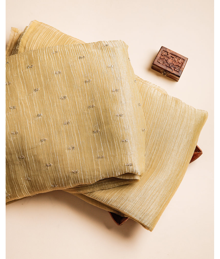 CRUSHED TISSUE EMBROIDERED & PLAIN FABRICS