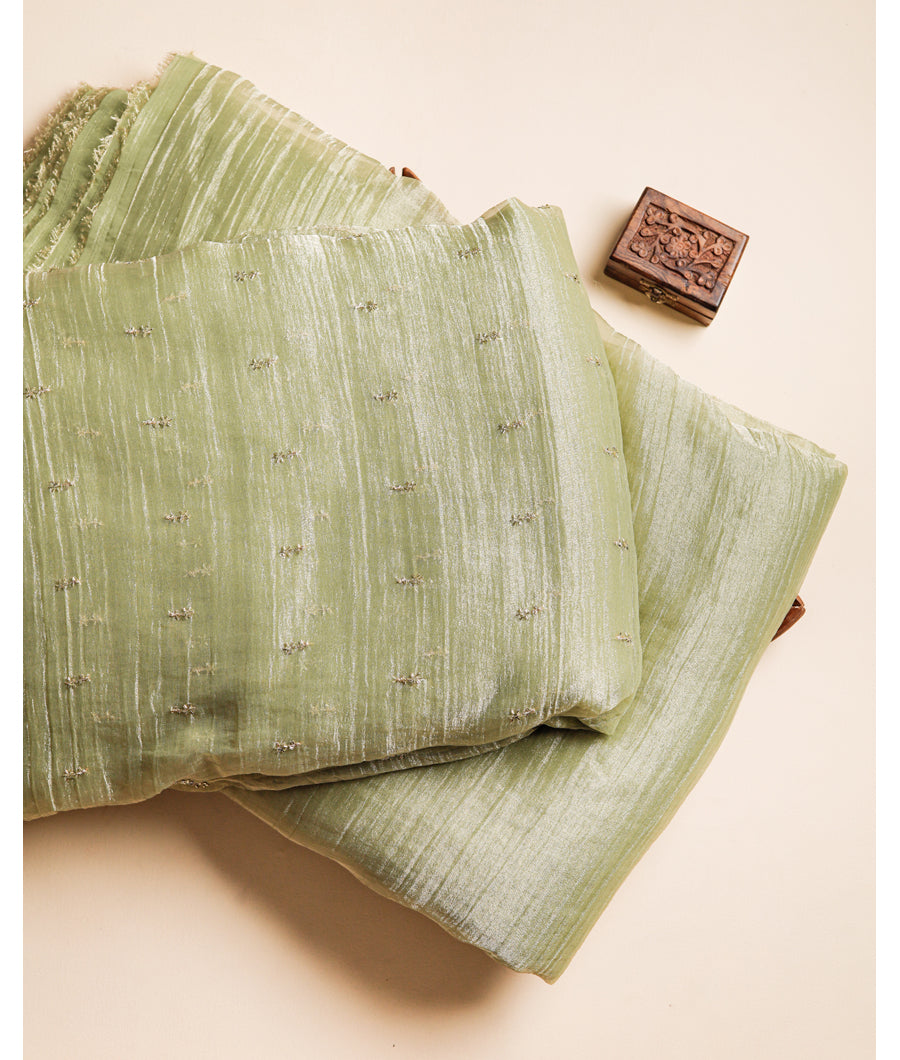 CRUSHED TISSUE EMBROIDERED & PLAIN FABRICS