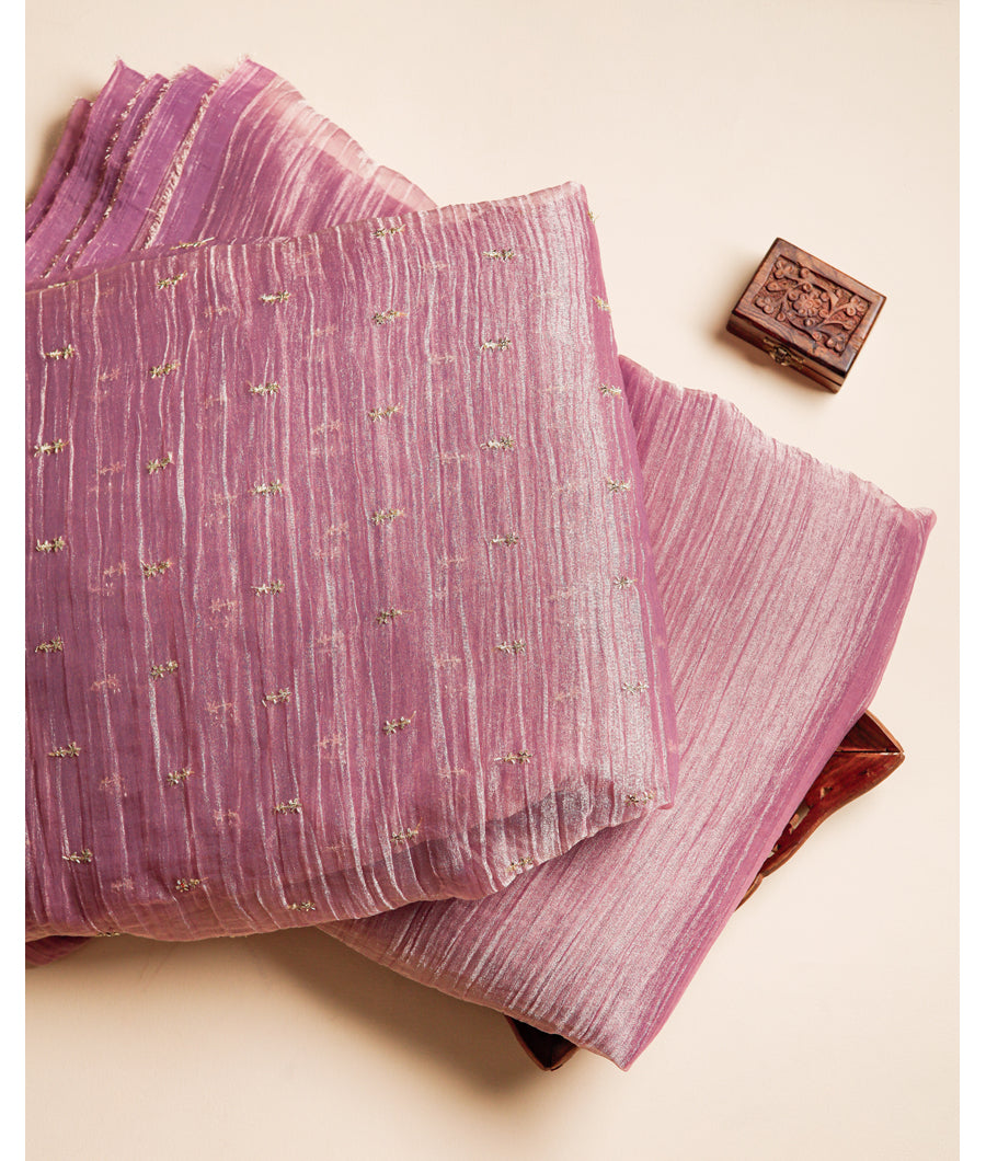 CRUSHED TISSUE EMBROIDERED & PLAIN FABRICS