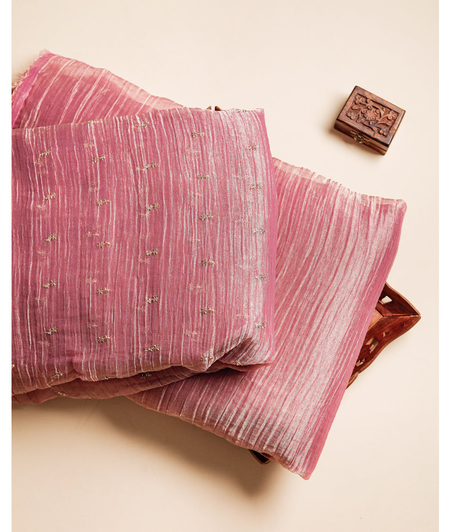 CRUSHED TISSUE EMBROIDERED & PLAIN FABRICS