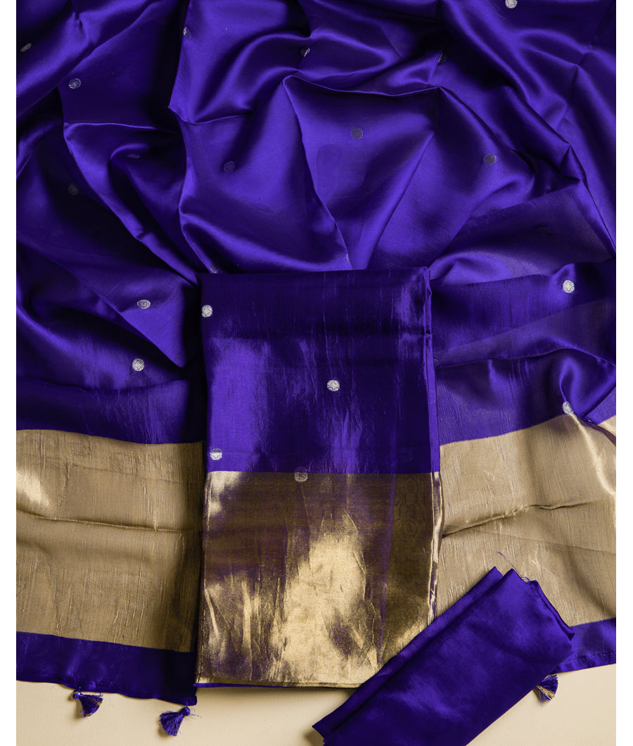 PURE HANDLOOM BANARASI KATAN SILK SUIT SET