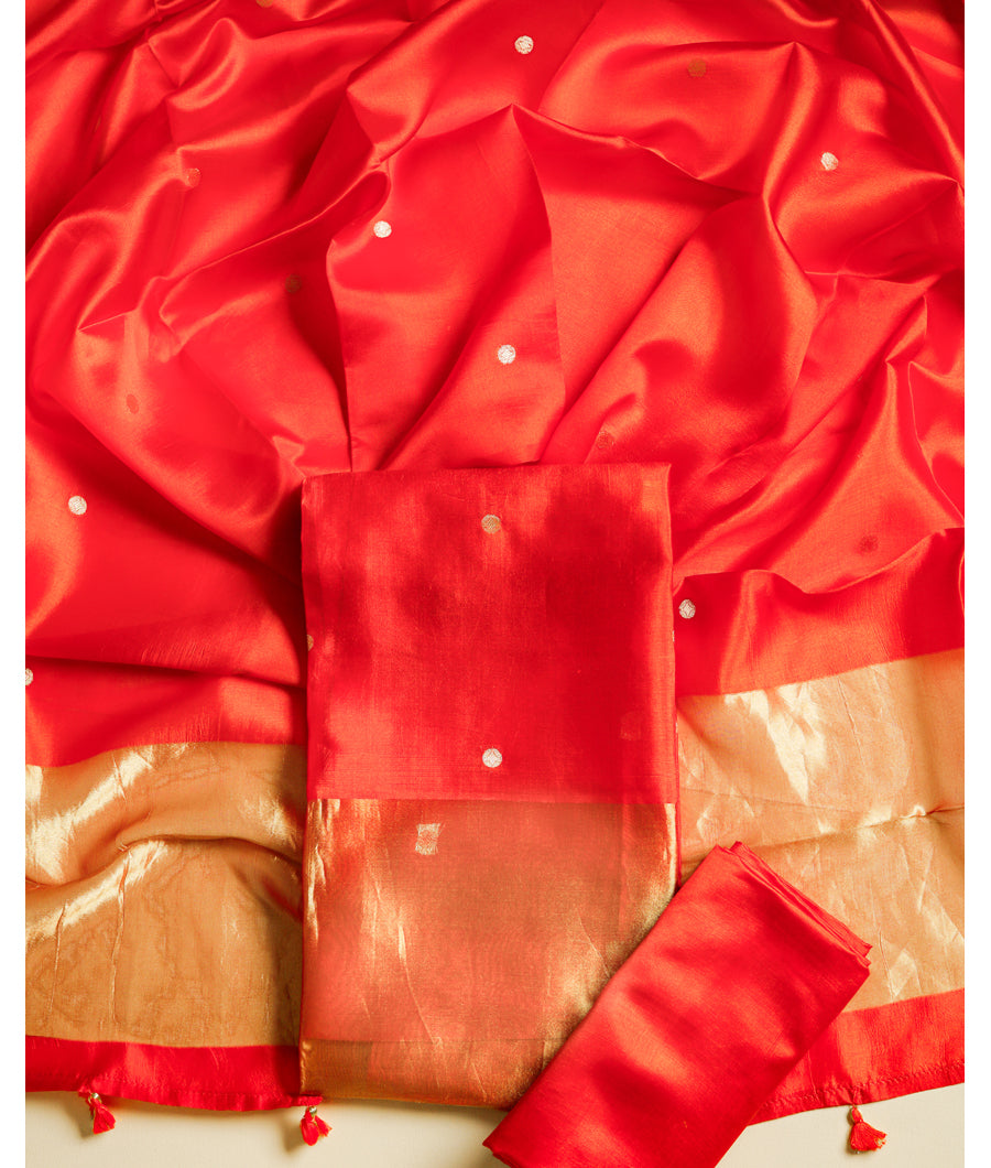 PURE HANDLOOM BANARASI KATAN SILK SUIT SET