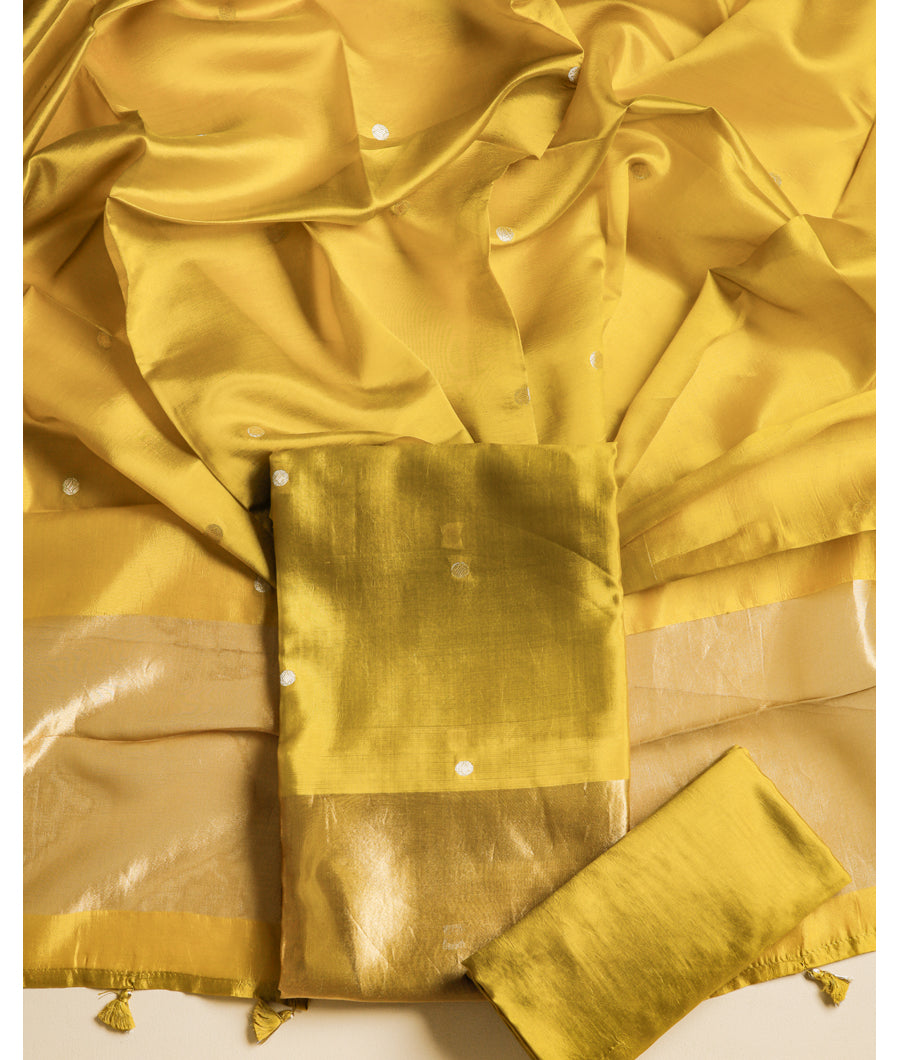 PURE HANDLOOM BANARASI KATAN SILK SUIT SET