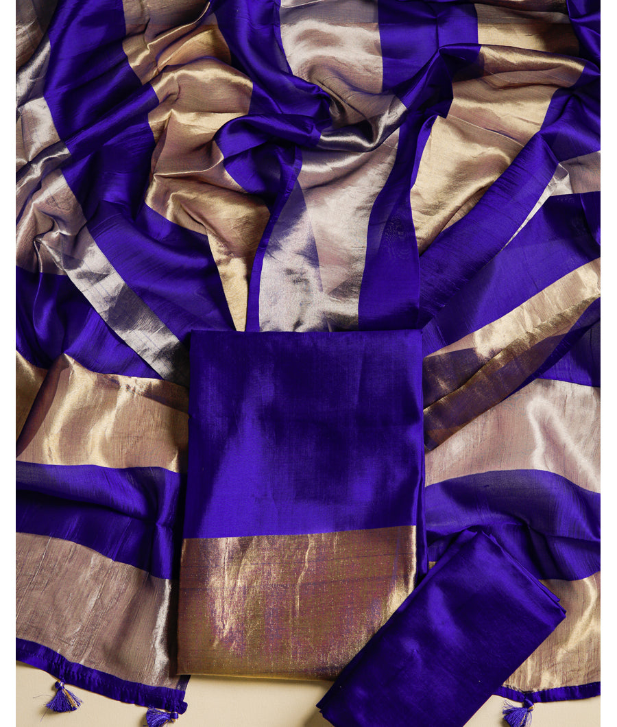 PURE HANDLOOM BANARASI KATAN SILK SUIT SET