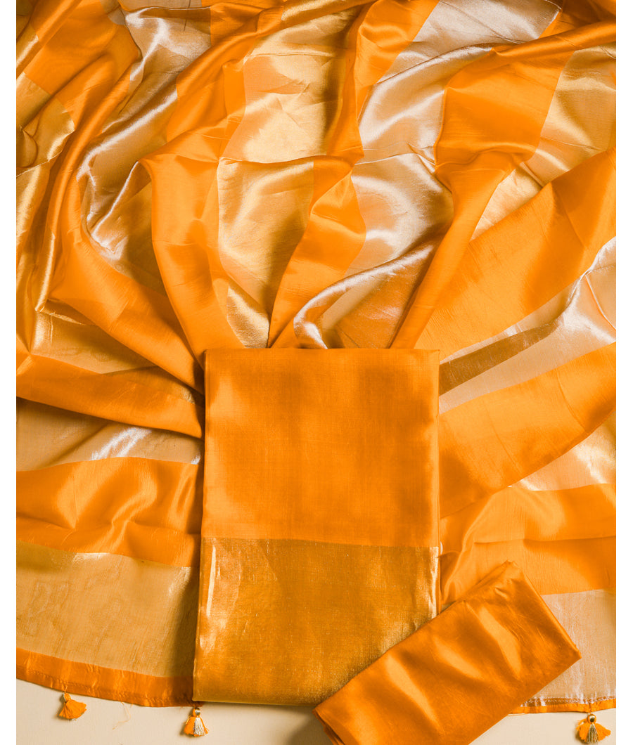 PURE HANDLOOM BANARASI KATAN SILK SUIT SET