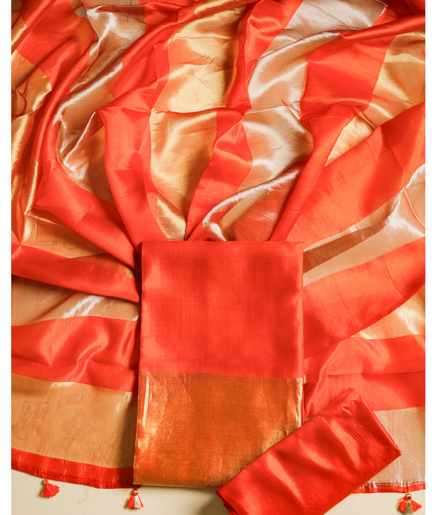 PURE HANDLOOM BANARASI KATAN SILK SUIT SET