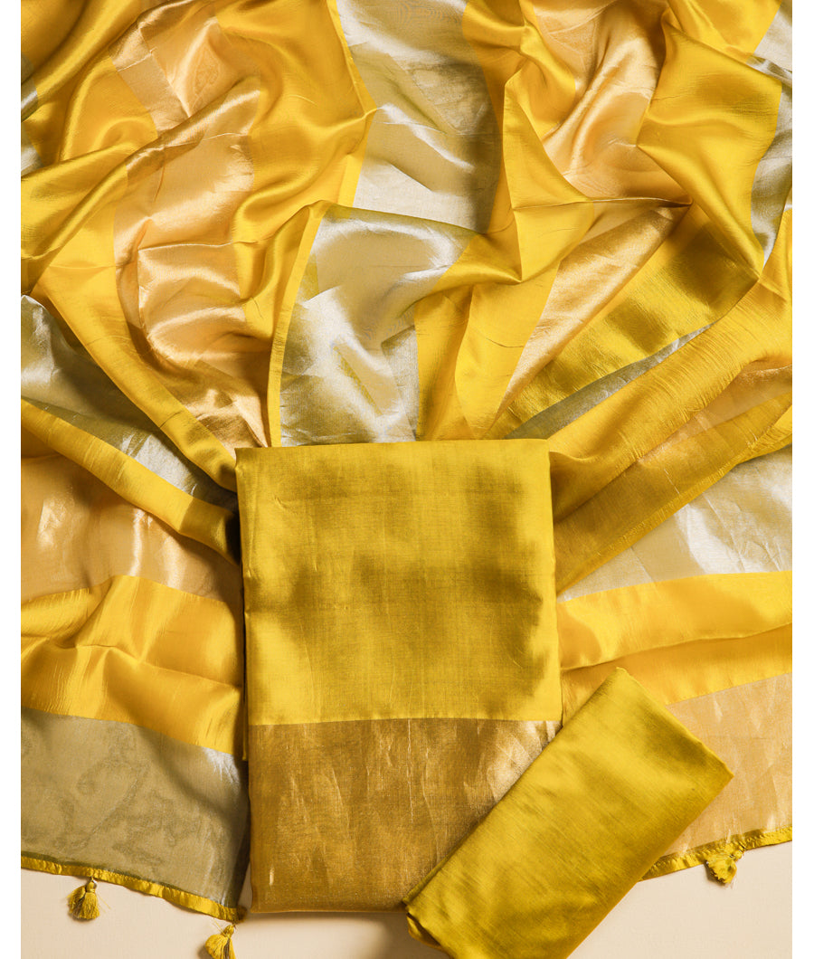 PURE HANDLOOM BANARASI KATAN SILK SUIT SET