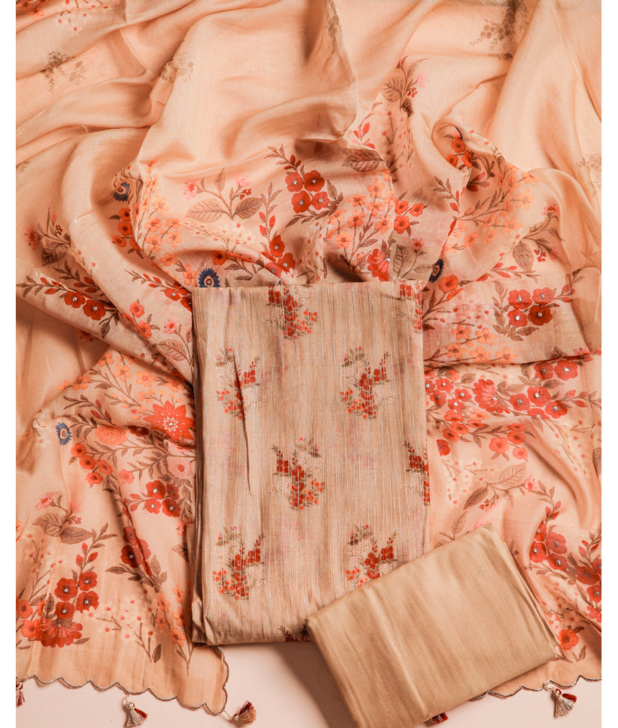 PURE CHANDERI LUREX SUIT SET