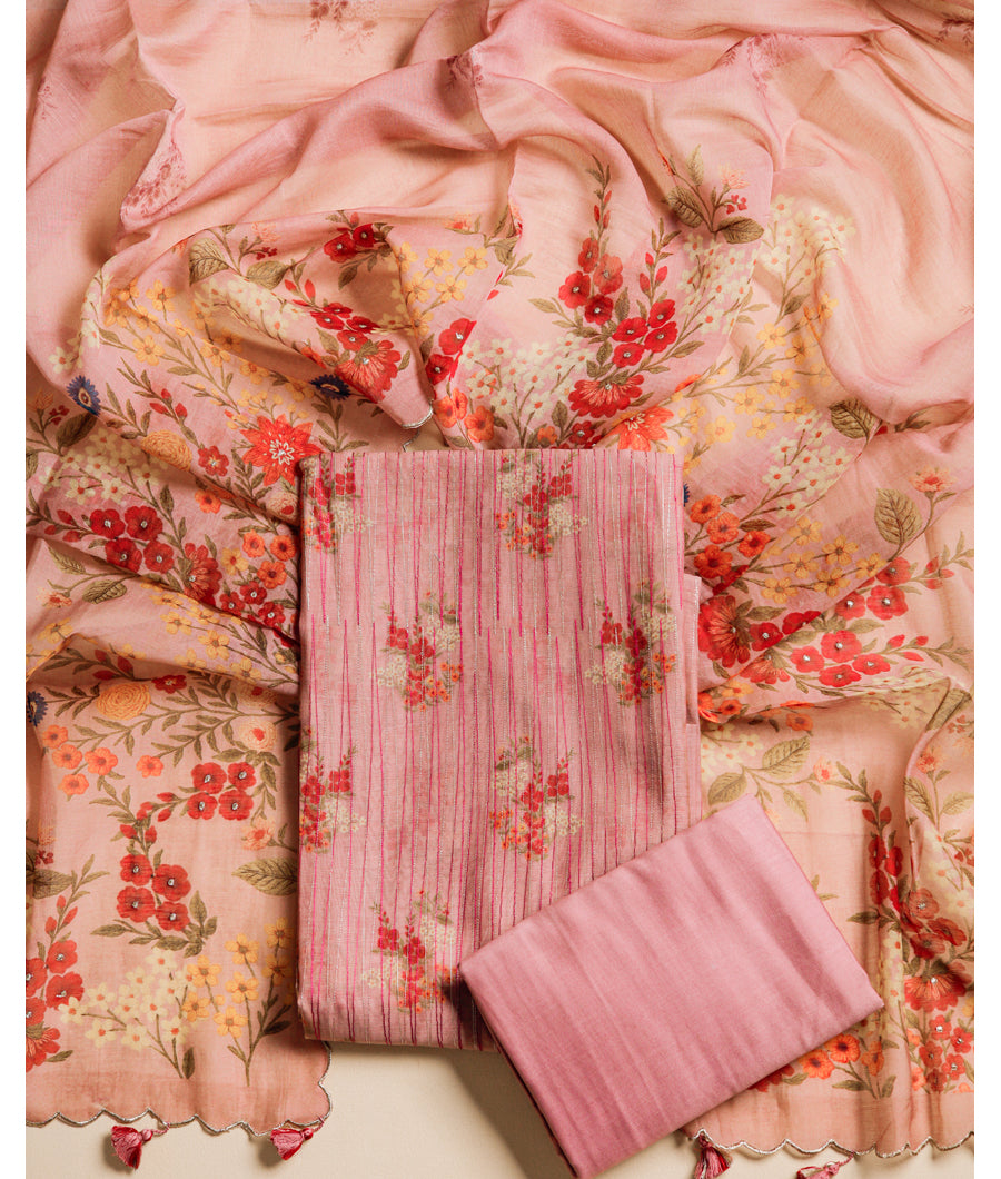 PURE CHANDERI LUREX SUIT SET