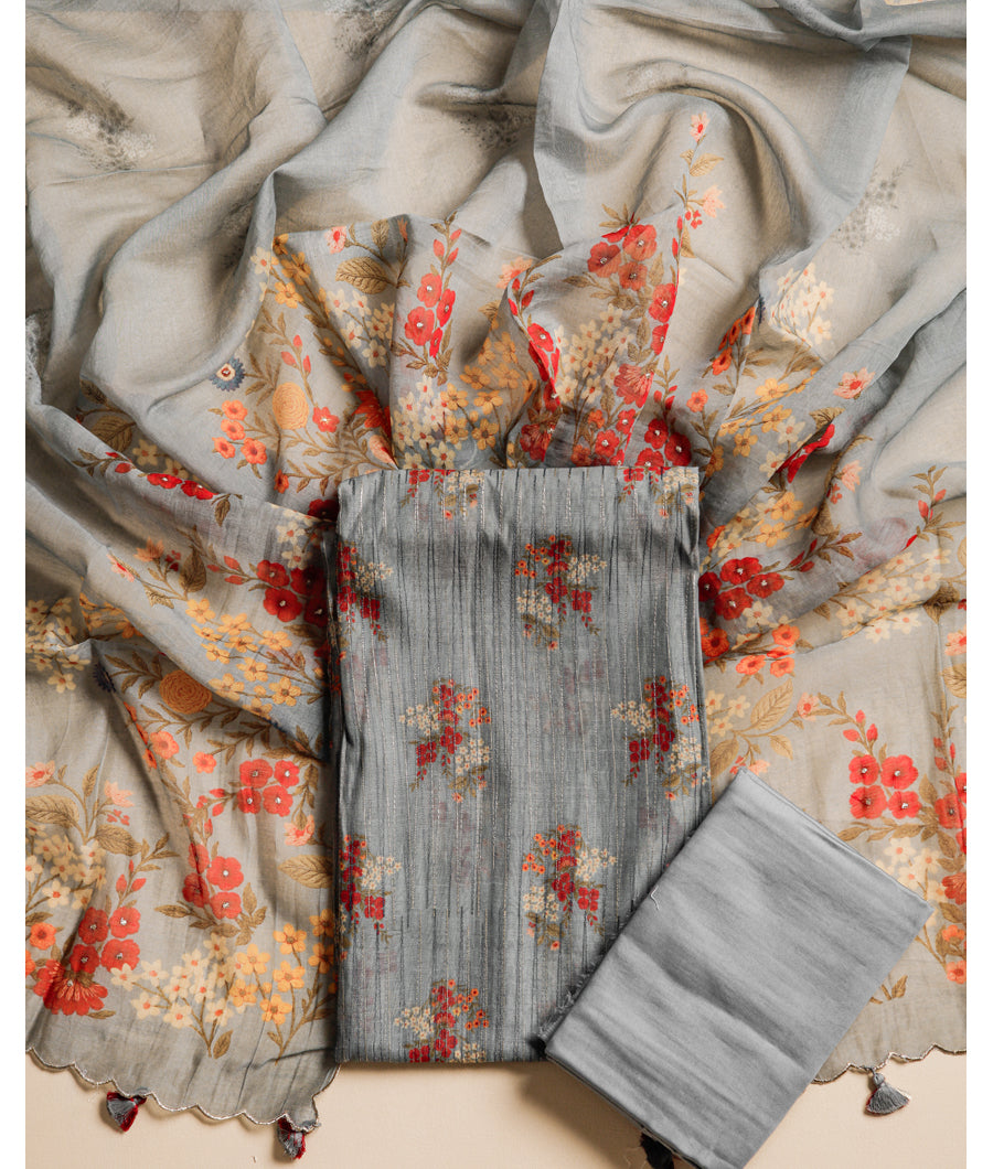PURE CHANDERI LUREX SUIT SET
