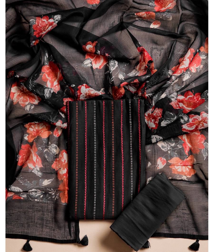 PURE CHANDERI SILK SUIT SET