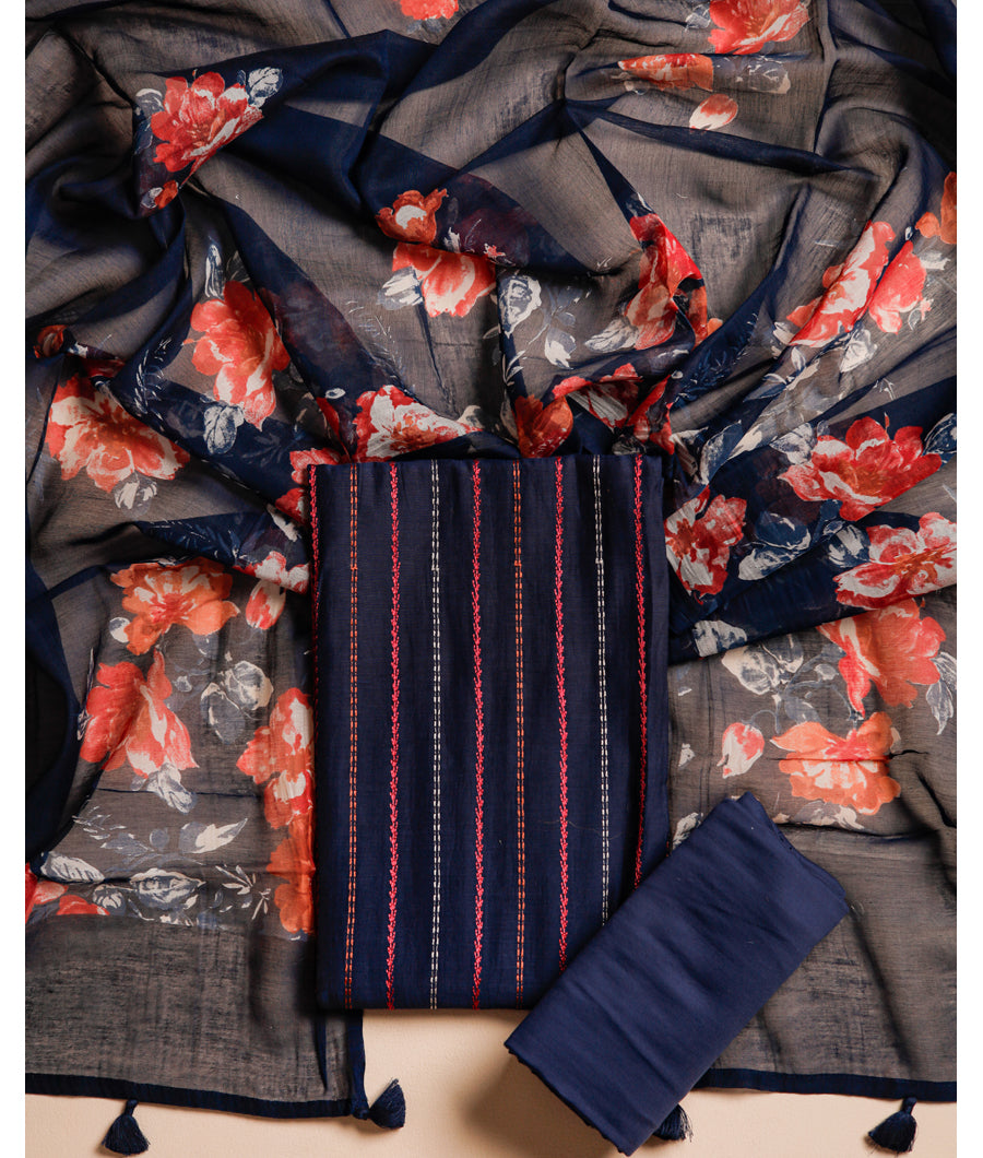 PURE CHANDERI SILK SUIT SET