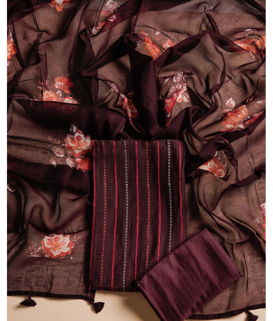 PURE CHANDERI SILK SUIT SET