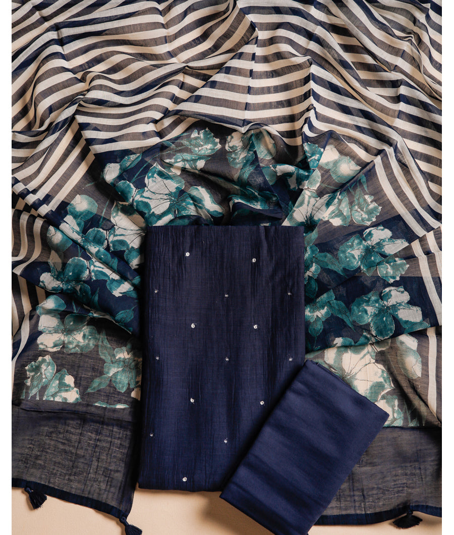 PURE CHANDERI SILK SUIT SET
