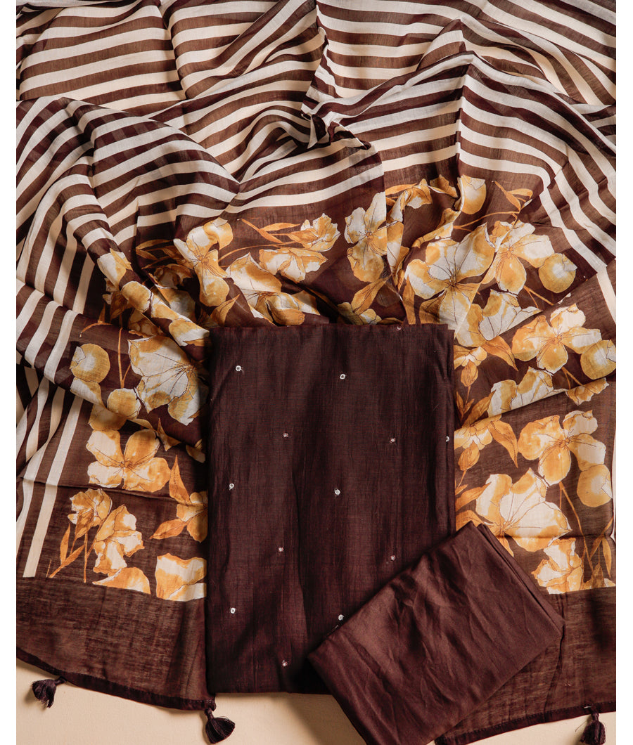 PURE CHANDERI SILK SUIT SET