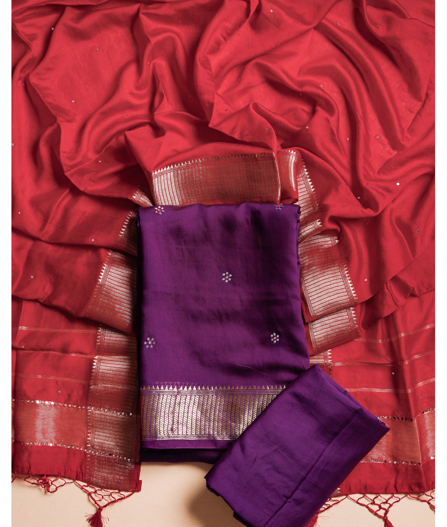 CHANDERI SILK SUIT SET