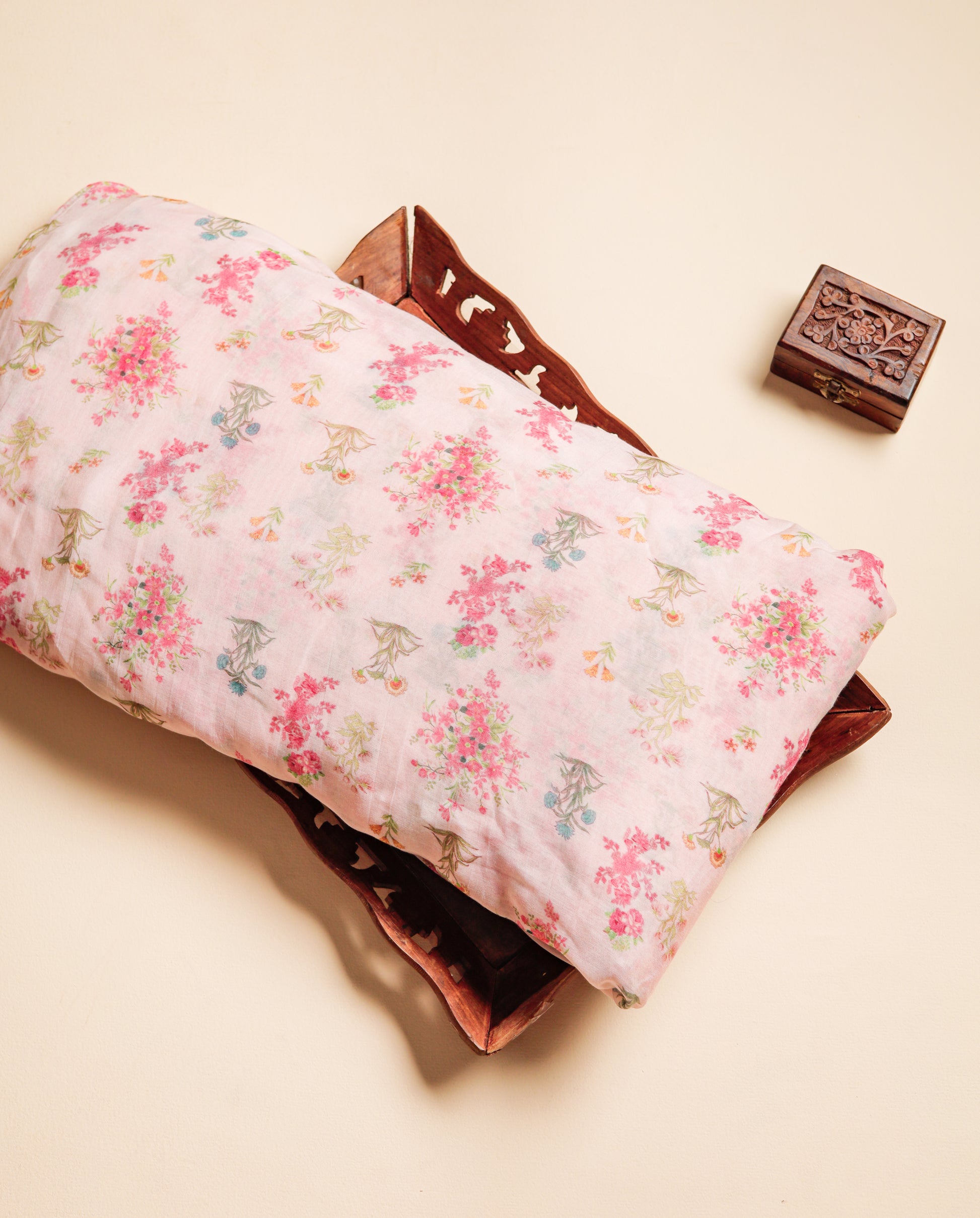 PURE BANARASI MUL CHANDERI PRINTED FABRIC