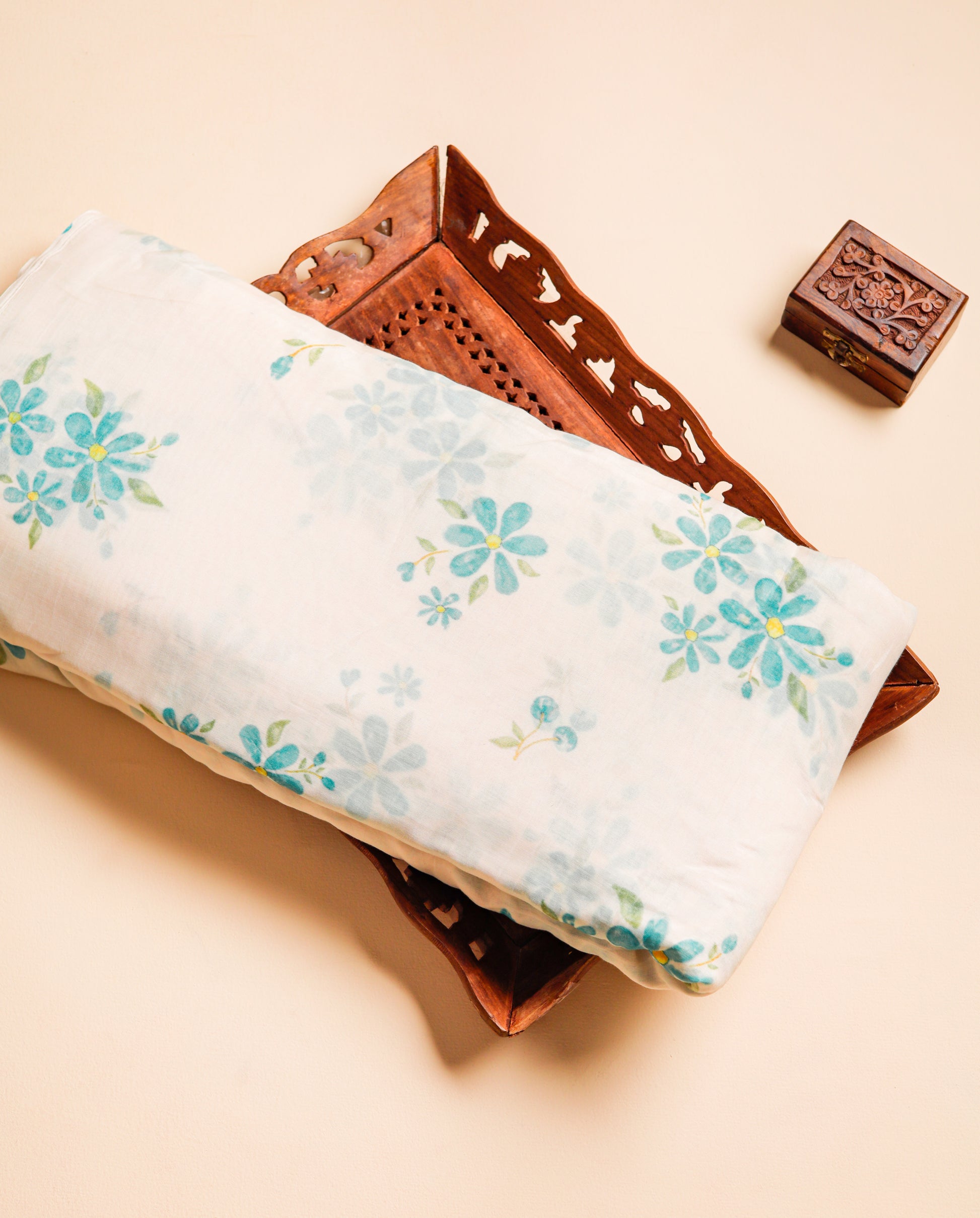 PURE BANARASI MUL CHANDERI PRINTED FABRIC