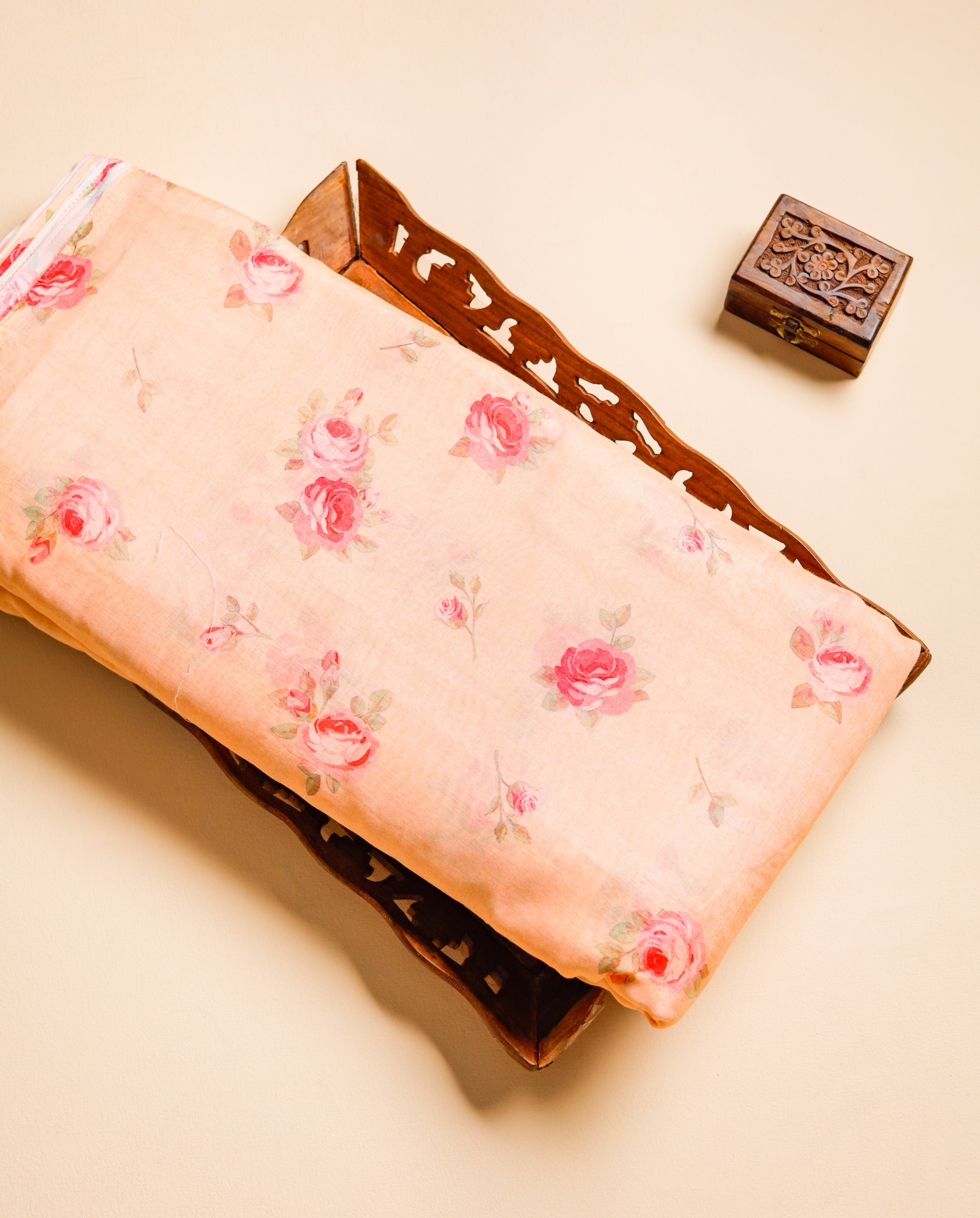 PURE BANARASI MUL CHANDERI PRINTED FABRIC
