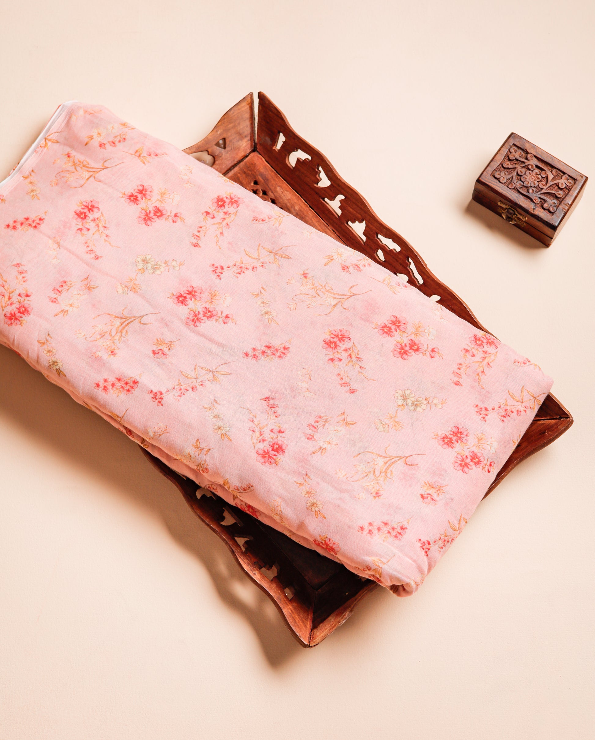 PURE BANARASI MUL CHANDERI PRINTED FABRIC