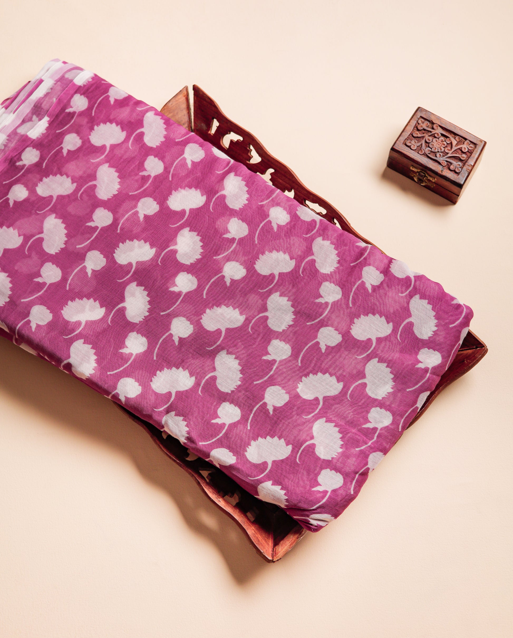 PURE BANARASI MUL CHANDERI PRINTED FABRIC