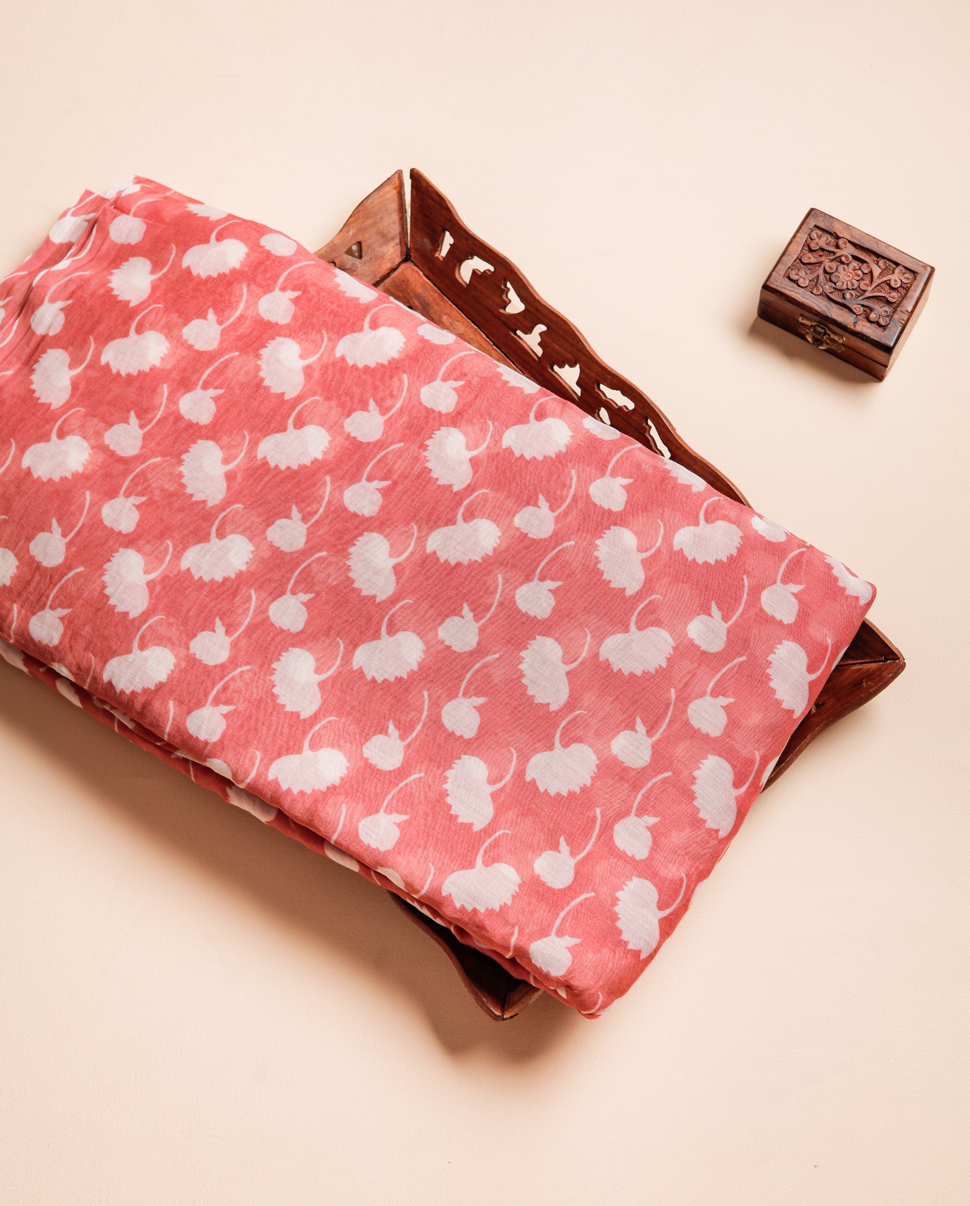 PURE BANARASI MUL CHANDERI PRINTED FABRIC