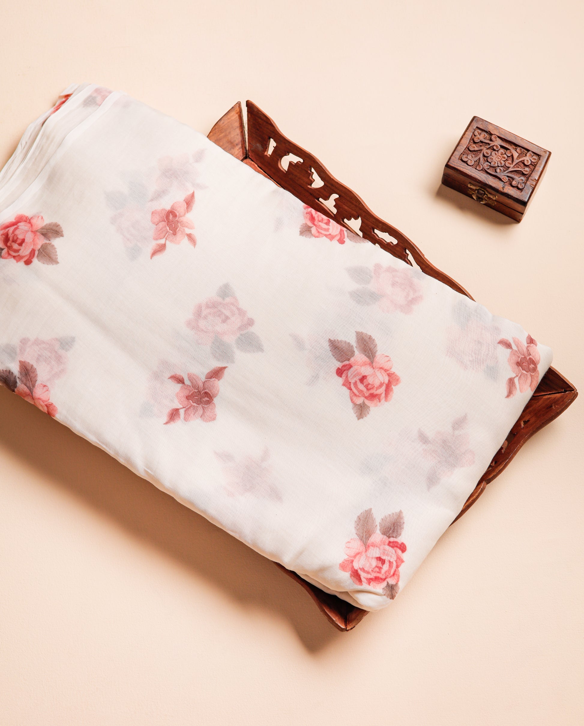 PURE BANARASI MUL CHANDERI PRINTED FABRIC