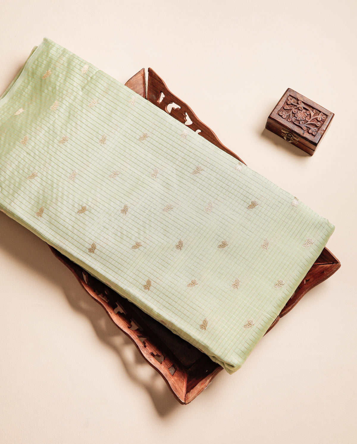 SEMI SILK BUTTA FABRIC