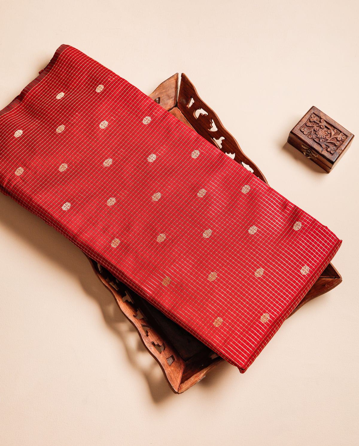 SEMI SILK BUTTA FABRIC