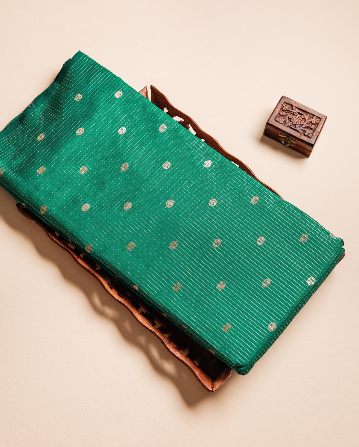SEMI SILK BUTTA FABRIC