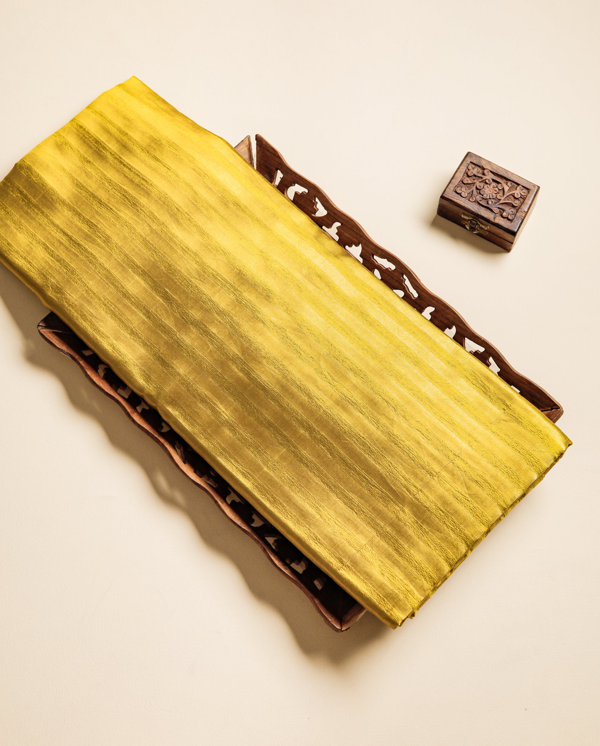 HANDLOOM BANARASI DUPION STRIPED FABRIC